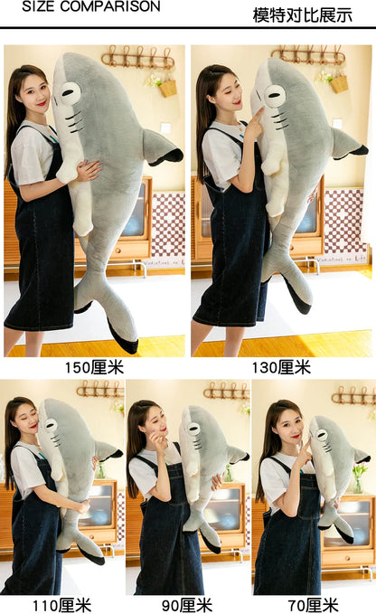 130cm Cute Soft Shark Cat Toys Doll Girl Kids Birthday Christmas Gift Stitch Kawaii Plushies Juguetes Stuffed Animal