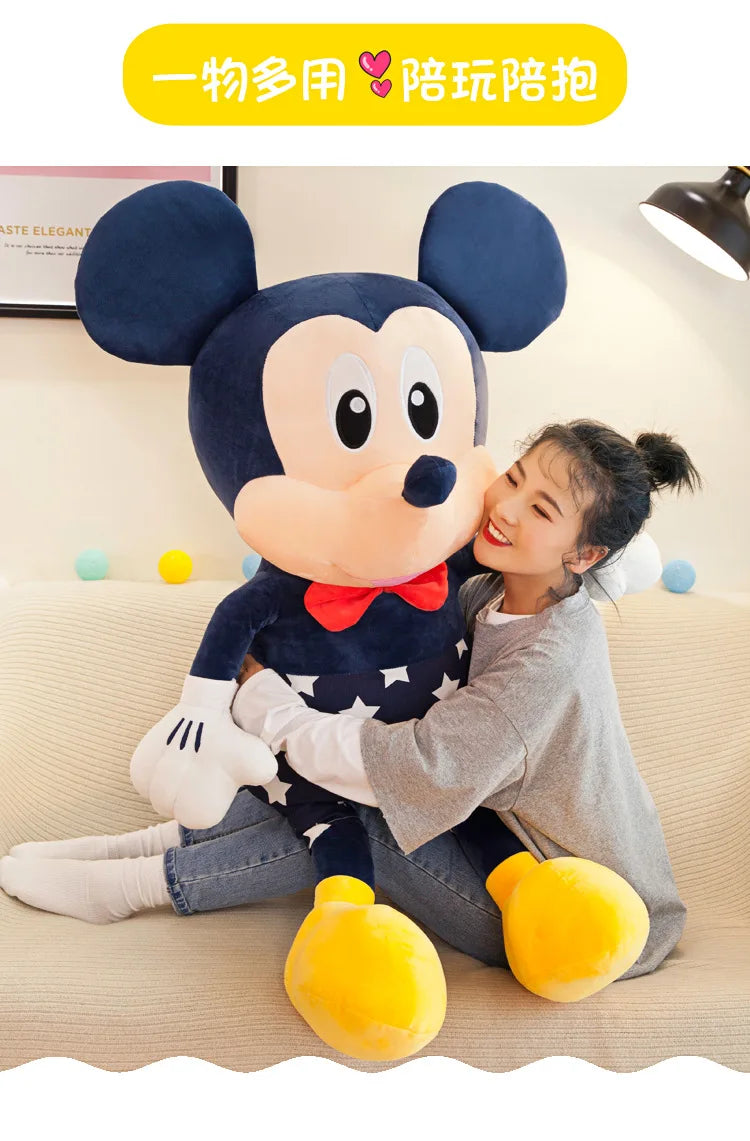 Disney 95cm Plush Star Mickey Minnie Toy Large Couple Mickey Mouse Pillow Kids Stuffed Doll Birthday Xmas Gift for Children