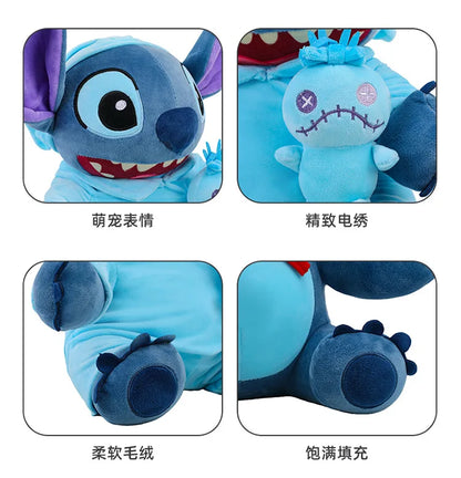 Plush Toy Stitch Cartoon with Cape Cute Plush Doll for Kids Birthday Christmas Gift Stuffed Animal Prize for Claw Machine Party
