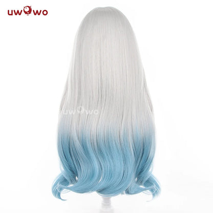 UWOWO Honkai Star Rail Firefly Cosplay Wig Long hair Grey Blue 60CM Hair Wig