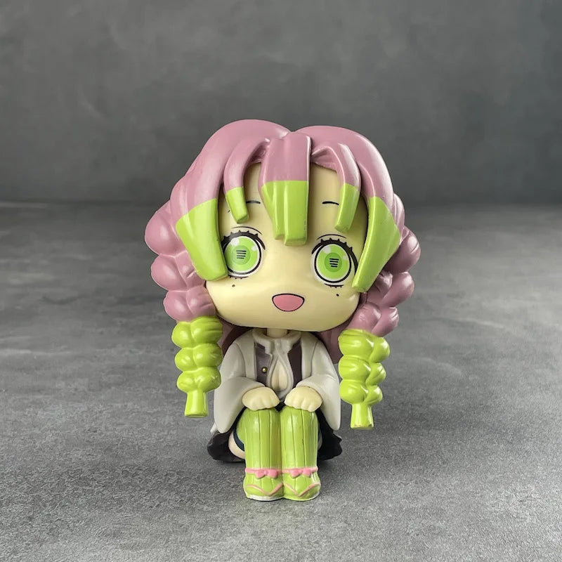 New Demon Slayer Anime Figure Q Version Wind Column Love Column Model Toy Wholesale Ghost Extingishment Blades Honny Souichi