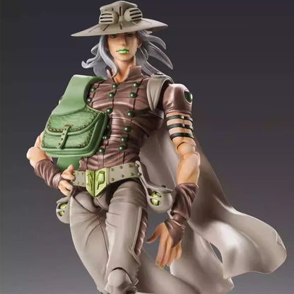 Super Action Statue Bizarre Adventure Steel Ball Run Gyro Zeppeli Collectible Desktop Decoration Figure