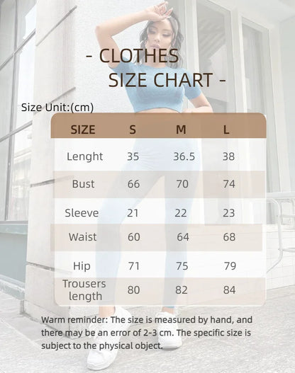 2-Piece Set,Short-Sleeved Top And High-Waisted Tummy Control Long Pants Sportswear,Suitable For Outdoor Sport,Women's Sportswear