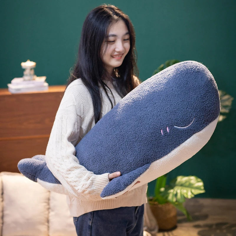1pc 25CM Cartoon Super Soft Plush Toys Sea Animal Big Blue Whale Soft Toy Stuffed Animal Fish Lovely Children's birthday gifts