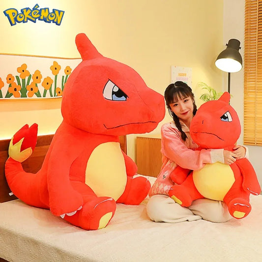 100/120CM Big Size Charmander Plushies Pokemon Peluche Cartoon Anime Kawaii Ornament Plush Comfortable Soft Doll Children Gift