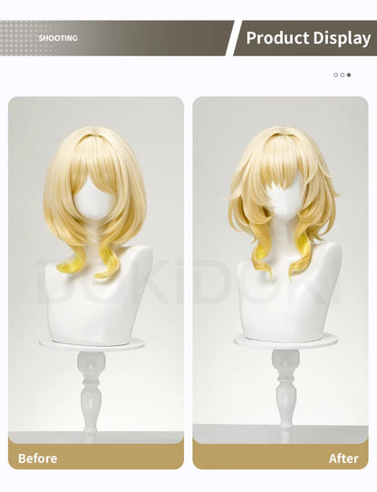 IN STOCK Aglaea Cosplay Costume Game Honkai: Star Rail DokiDoki-SR HSR Women Golden Gorgeous Dress Aglaea Halloween Wig