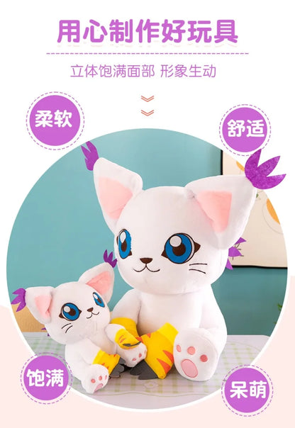 New Digimon Adventure Plush Toys Tailmon Action Figure Cartoon Stuffed Sitting Position Doll Soft Pillow Room Decor Toys Gifts