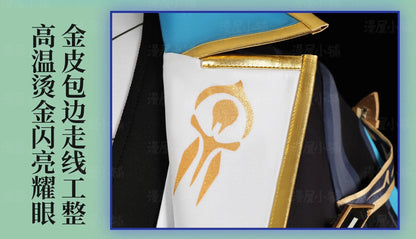 Honkai Star Rail Anaxa Cosplay Costume Wig Uniform Earrings Anaxagoras Grove of Epiphany Amphoreus Halloween Party for Women Men