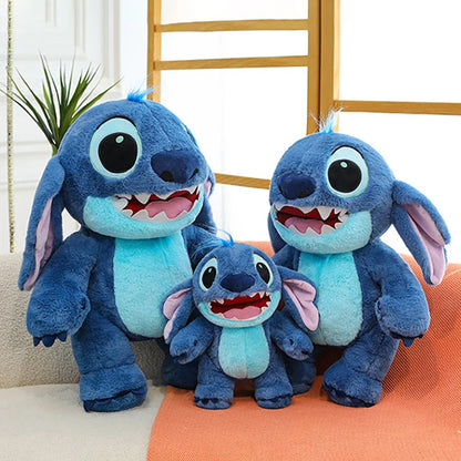 Disney Lilo & Stitch Plush Toys Kawaii Anime Plushie Dolls Open Mouth Stitch Soft Pillows Stuffed 30-60cm Gifts for Childrens