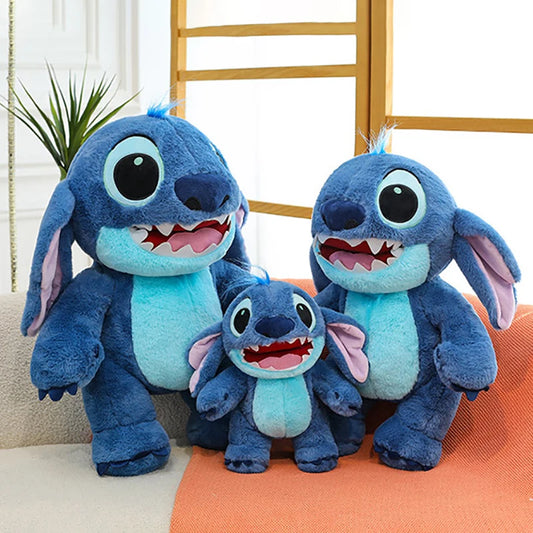 Disney Lilo & Stitch Plush Toys Kawaii Anime Plushie Dolls Open Mouth Stitch Soft Pillows Stuffed 30-60cm Gifts for Childrens