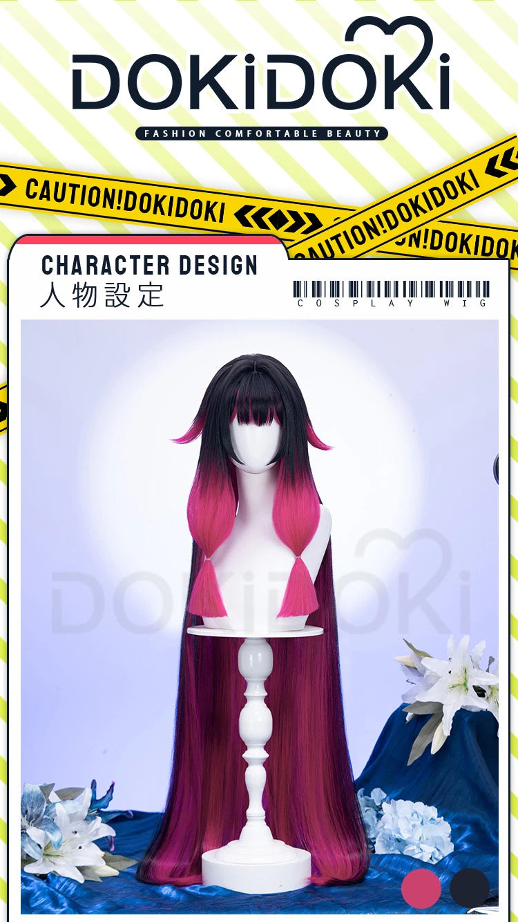IN STOCK 120CM Columbina Wig Game Genshin Impact DokiDoki Fatui Harbinger Columbina Cosplay Women Cute Halloween Wig Free Cap