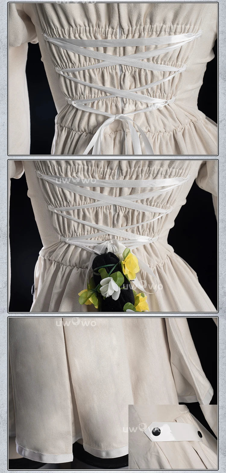 LAST BATCH UWOWO Game 2B Collab White Cosplay Costume Maid Dress Halloween Costume