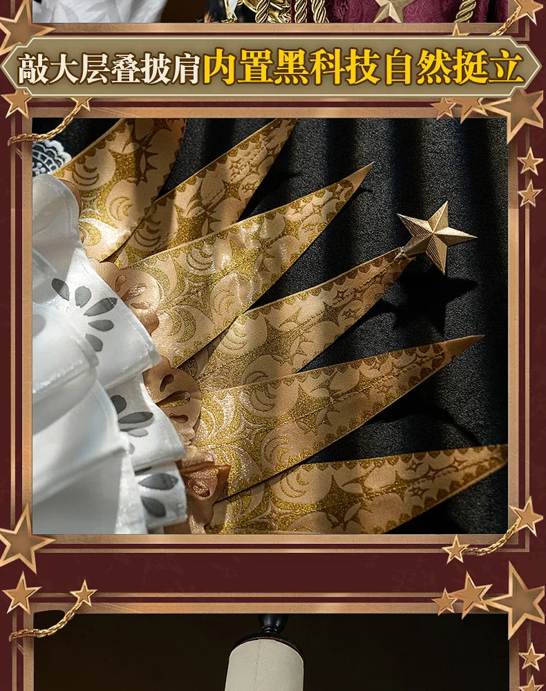 Identity V Hullabaloo Mike Morton Brightest Star Cosplay Costume Wig Uniform Hat Props Halloween Party for Women Men Carnival