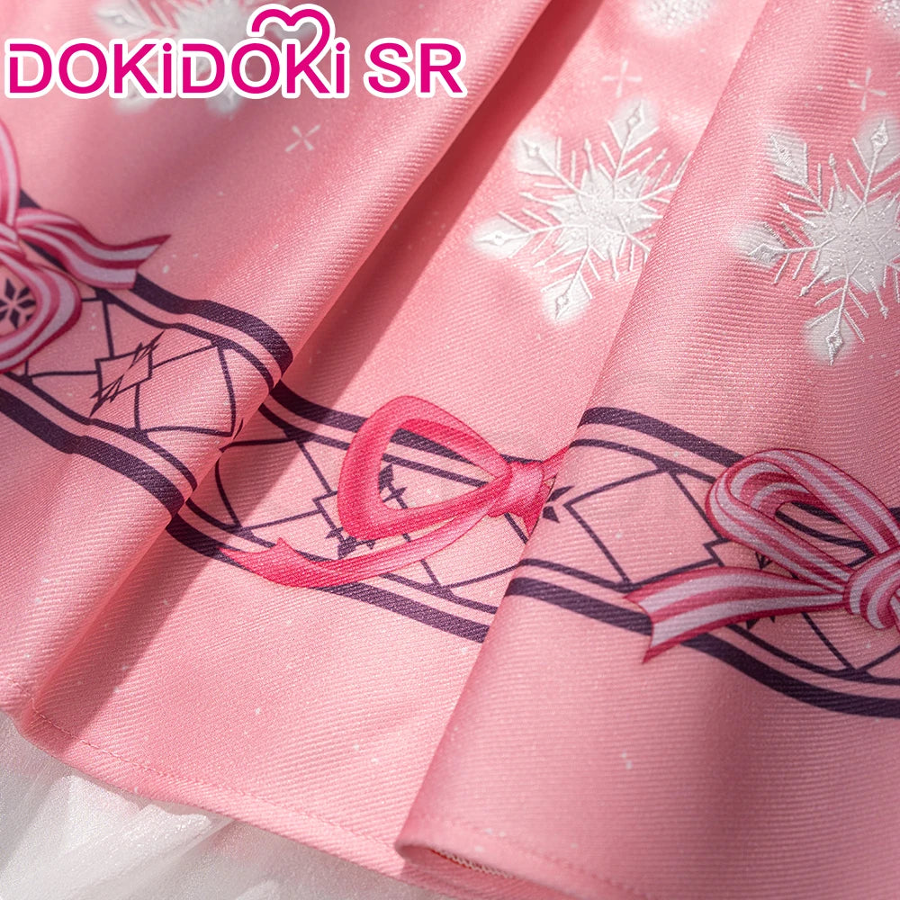 IN STOCK Nikki Cosplay Costume Game Infinity Nikki DokiDoki-SR Women Cute Pink Dress Nikki Snow Dress Cosplay Lolita Halloween