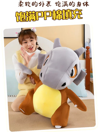 80cm Super Big Size Pokemon Cubone Anime Plush Stuffed Doll Plush Animal Comfortable Soft Doll Children Birthday Gift Anime Toy