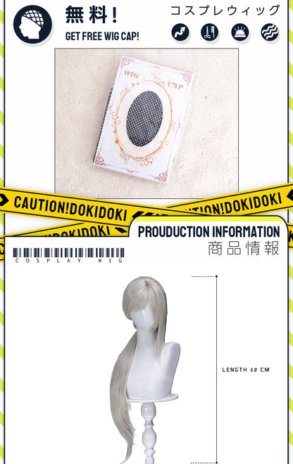 IN STOCK Reclusee Duchesss Revenantt Wig Game Cosplay Wig DokiDoki Women 60cm Long Curly Hair Reclusee Cosplay Free Wig Cap