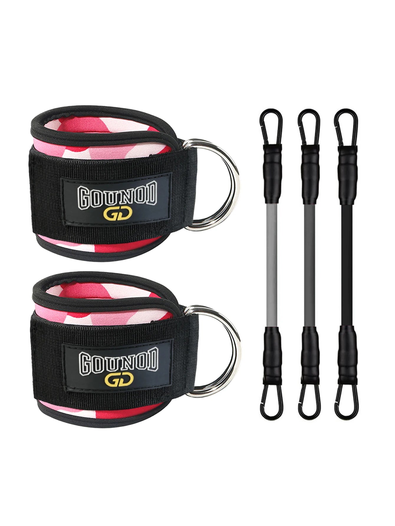 Fitness Ankle Band Padded Double D-Ring Adjustable Weight Leg Training Support 1pc/2pc/3pc