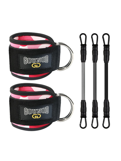 Fitness Ankle Band Padded Double D-Ring Adjustable Weight Leg Training Support 1pc/2pc/3pc