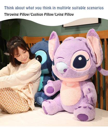 35/60cm Disney Lilo and Stitch Plush Toys Cute Anime Stich Doll Stuffed Plushie Angel Pillow Soft Gift for Children Kawaii