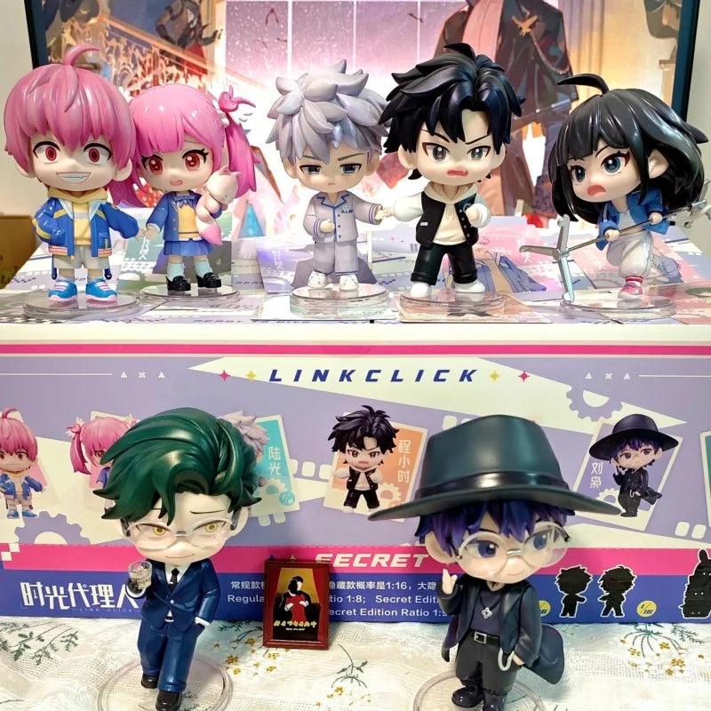 Link Click Season 2 Back In Time Series Cartoon Lu Guang Chen Xiaoshi Li Tianchen Li Tianxi Qiao Ling Figure Model Toy Kids Gift
