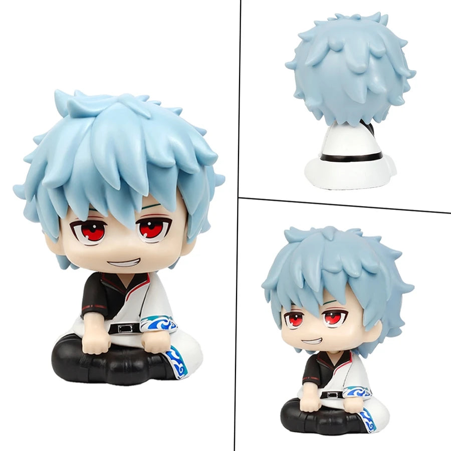 10cm Gintama Anime Figure Look Up Sakata Gintoki Action Figure Q Version Hijikata Toushirou Figurine PVC Collection Model Toys