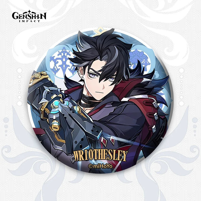Genshin Impact Fontaine Lynette Lyney Costume Badge Pins Freminet Neuvillette Cosplay Wriothesley Backpack Brooches Kids Gifts