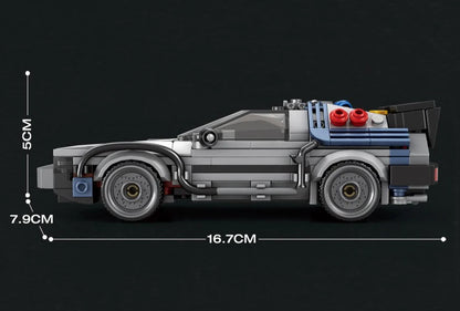 1:24 Classic Movie Racing Car Building Blocks MOC Model Sport Cars Toys Back Future Bricks Vehicle Festival Gifts for Boys Kids