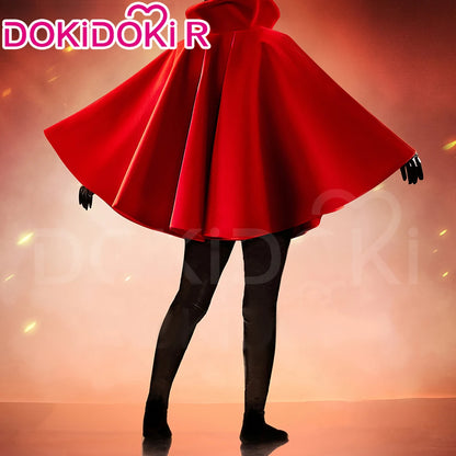 Hornet Cosplay Costume Game DokiDoki-R Men Women Halloween Costume Hornet Red Cloak Cosplay Mask Halloween