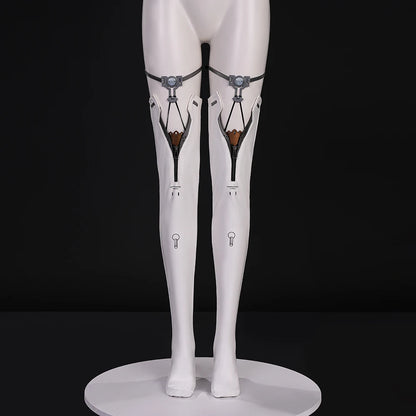 Wuthering Waves Lupa Cosplay Costume Wig Bodysuit Cloak Earrings Tail Headwear Leggings Halloween Party for Women Girls iCoser