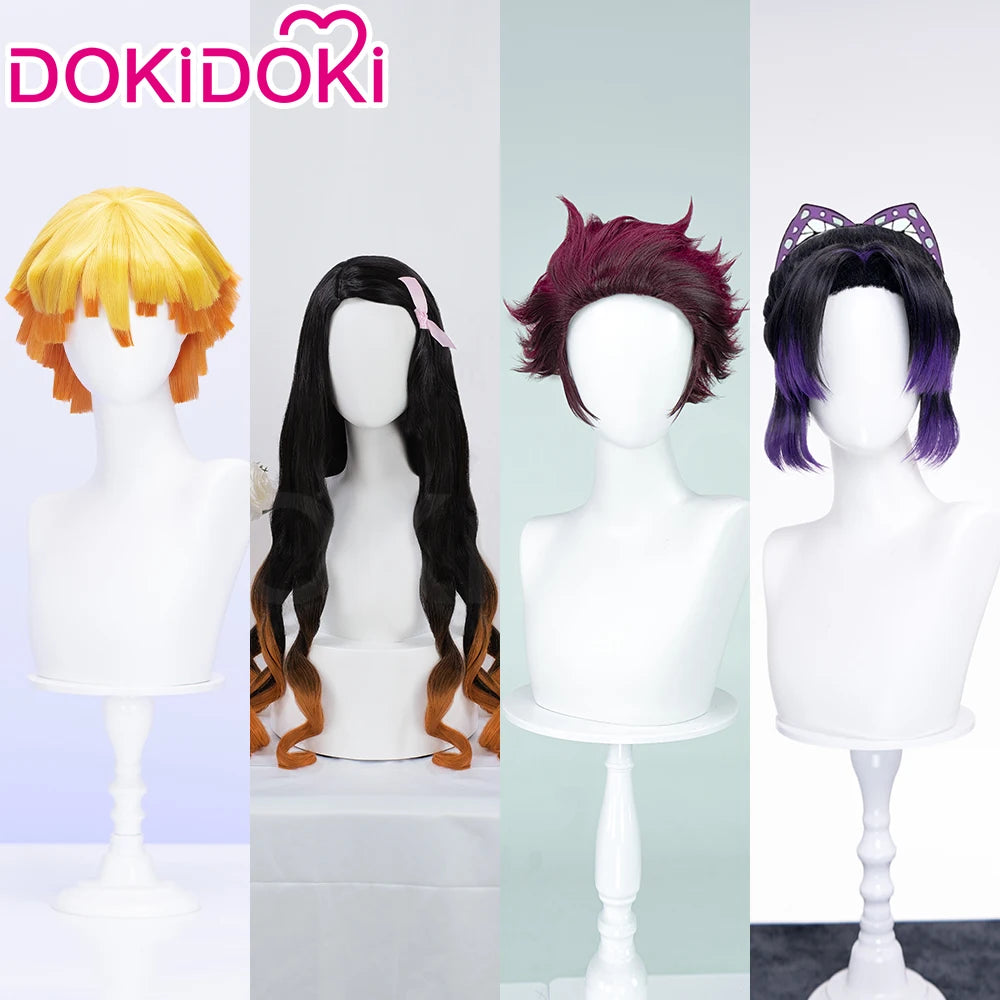 IN STOCK Tanjirouu Nezukoo Zenitsuu Mitsurii Shinobu Akazaa Wig Cosplay AnimeDokiDoki Women Tamayoo Hairpin Demon Free Wig Cap
