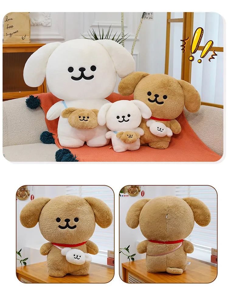 45/70cm Big Size Maltese Backpack Cartoon Anime Plush Stuffed Doll Kawaii Room Decoration Plushies Pillow Ornament Children Gift