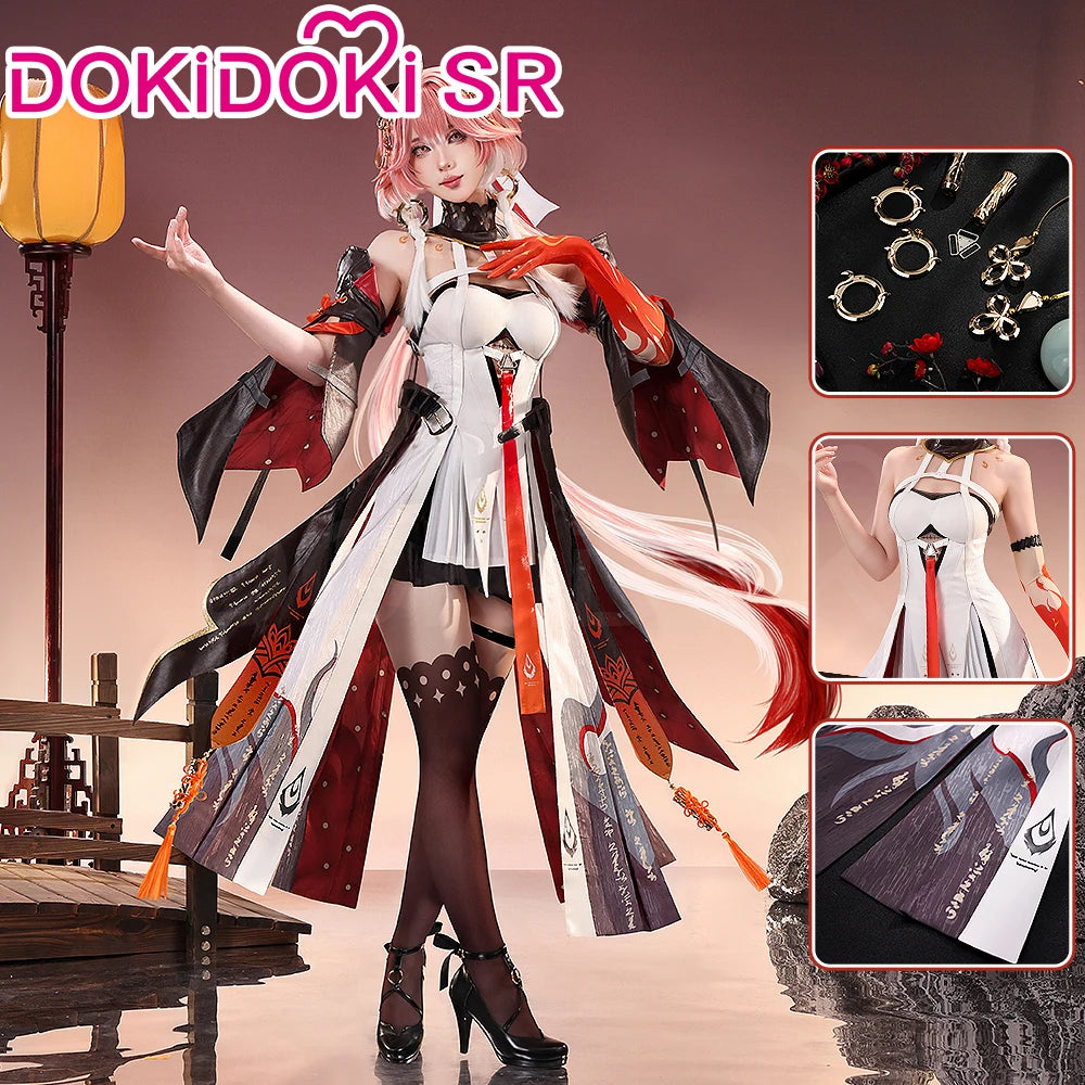 IN STOCK Changli Cosplay Costume Game Wuthering Waves DokiDoki-SR Women Costume Changli Cosplay Metal Accessories
