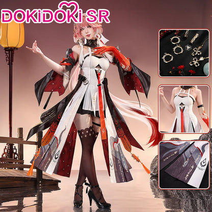 IN STOCK Changli Cosplay Costume Game Wuthering Waves DokiDoki-SR Women Costume Changli Cosplay Metal Accessories