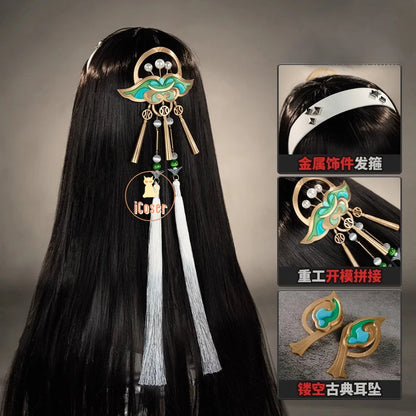 Astra Yao Cosplay Costume Wig Dress Zenless Zone Zero Uniform Headwear Earrings Stars of Lyra Halloween Party Women Girls Props
