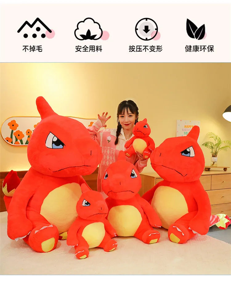 100/120CM Big Size Charmander Plushies Pokemon Peluche Cartoon Anime Kawaii Ornament Plush Comfortable Soft Doll Children Gift