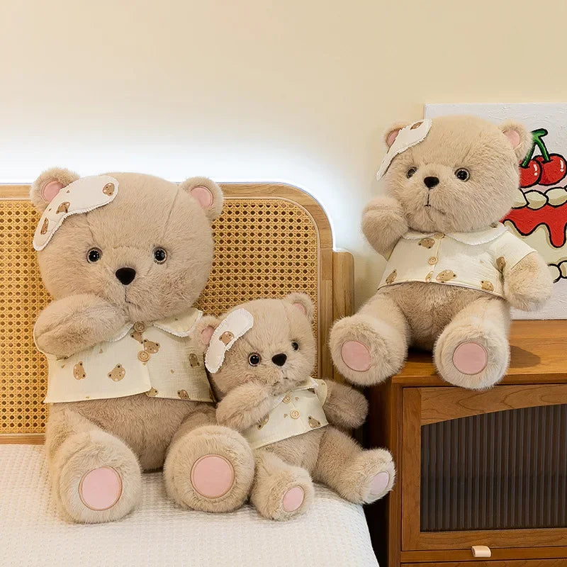 New Cute Good Night Bear Plush Toys Children's Soothing Dolls Indoor Ornaments Children's Sleeping Toy Children Birthday Gifts