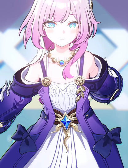 Cyrene Cosplay Costume Wig Dress Honkai Star Rail Uniform Headwear Amphoreus Carnival Halloween Party for Women Girls Role Play