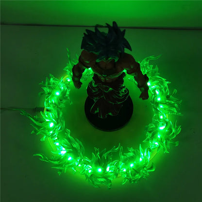 Dragon Ball Z Broly Anime Figure 20cm GK Super Saiyan LED Night Light PVC Action Figure Toys for Children Collector Doll Model