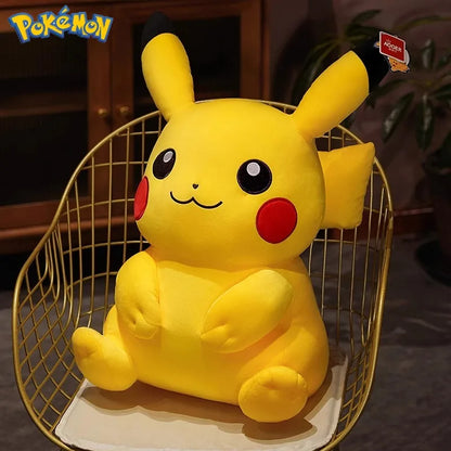 55/62/80CM Big Size Pokémon Pikachu Plushies Cartoon Anime Peluche Kawaii Ornament Stuffed Comfortable Soft Doll Children Gift