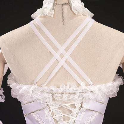 Genshin Impact Columbina Cosplay Costume Wig Dress FES 2026 Skin The Damselette Eleven Fatui Harbingers Halloween for Women Girl