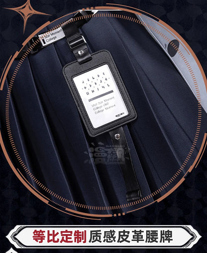 Wuthering Waves Chisa Cosplay Costume Wig Jacket Uniform Headwear Rings Sticker Halloween Party for Women Girls Carnival Props