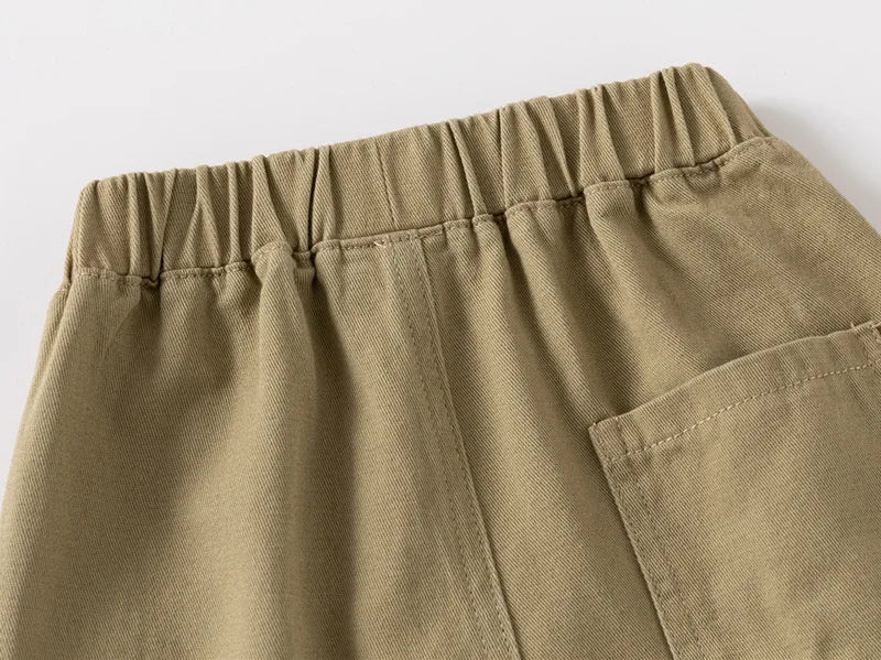 Soft Cotton Toddler Boy Pants for Kids 2 to 3 4 5 6 7 Years Spring Autumn Children Pants Boutique White Khaki Gray Baby Clothes