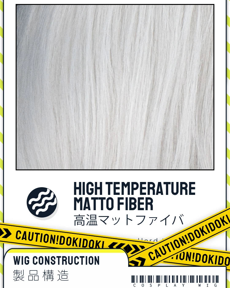 Charlotte Wiltshire Wig Game Hello Charlotte DokiDoki Women 70cm White Long Wig Charlotte Cosplay Free Cap