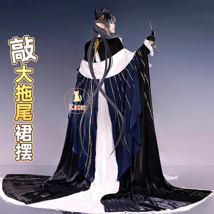 Arknights Aefanyl Logos Cosplay Costume Wig Uniform Earrings Radiant Serenity Ambience Synesthesia Halloween Party for Women Men