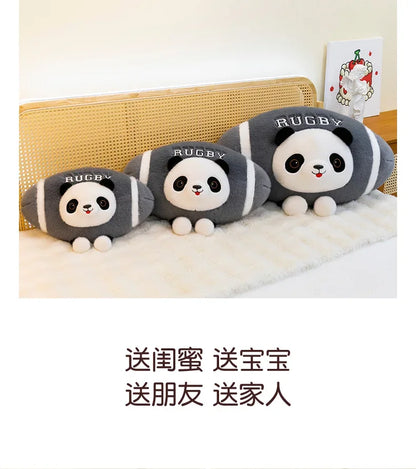 Creative Rugby Capybara Doll Cute Panda Plush Toys Pillow Capibara Seat Cushion Girls Children Birthday Gift Soft Stuffed Animal