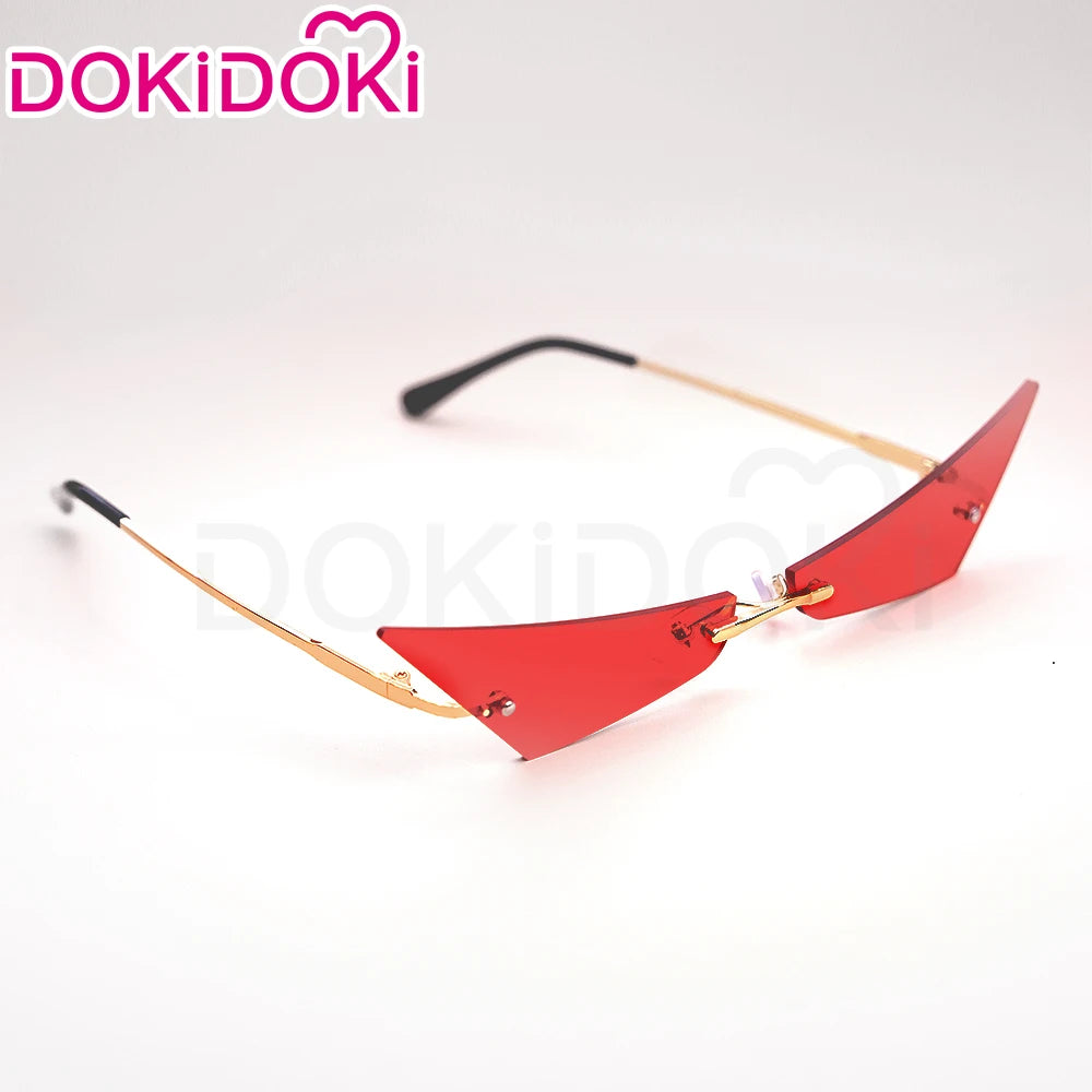 Mavuika Wig Game Genshin Impact DokiDoki Pyro Archon Women Long 110cm Luminous Wig Natlan Mavuika Glasses Ear Clips