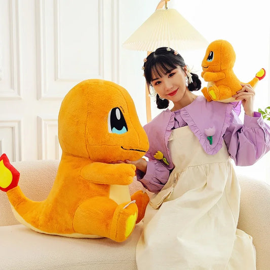 35-60CM Big Size Pokemon Charmander Plushies Squirtle Cartoon Anime Peluche Ornament Comfortable Soft Doll Children Toy Gift