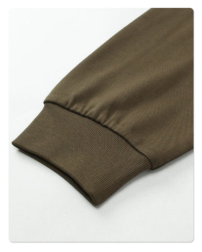 ZODF Fashion Spring Autumn Men 100% Cotton T-Shirt Unisex Fake 2-Piece 305gsm Solid Full Sleeve O Neck T Shirt Brand Tees HY0925