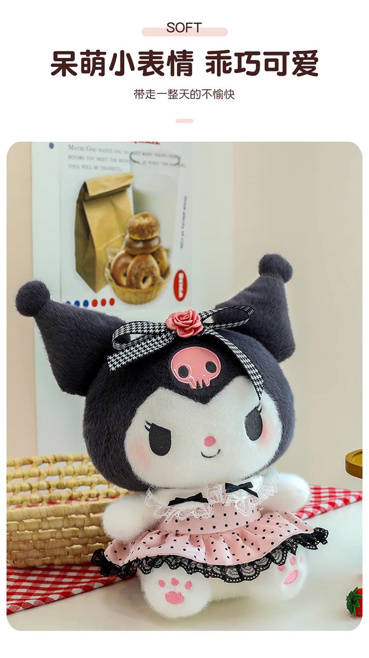 Sanrio Big Size 80cm Cute Kuromi My Melody Soft Stuffed Sofa Body Throw Pillow Plush Toys Dolls Kawaii Room Decor Holiday Gifts