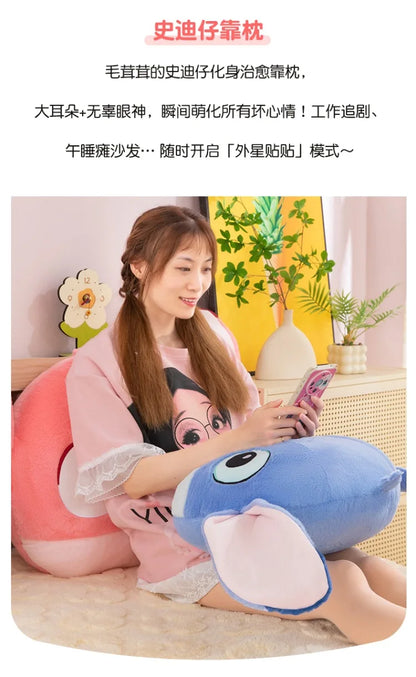 35/50/65cm Big Size Lilo & Stitch Anime Plush Stuffed Doll Kawaii Room Decoration Plushies Pillow Ornament Children Holiday Gift